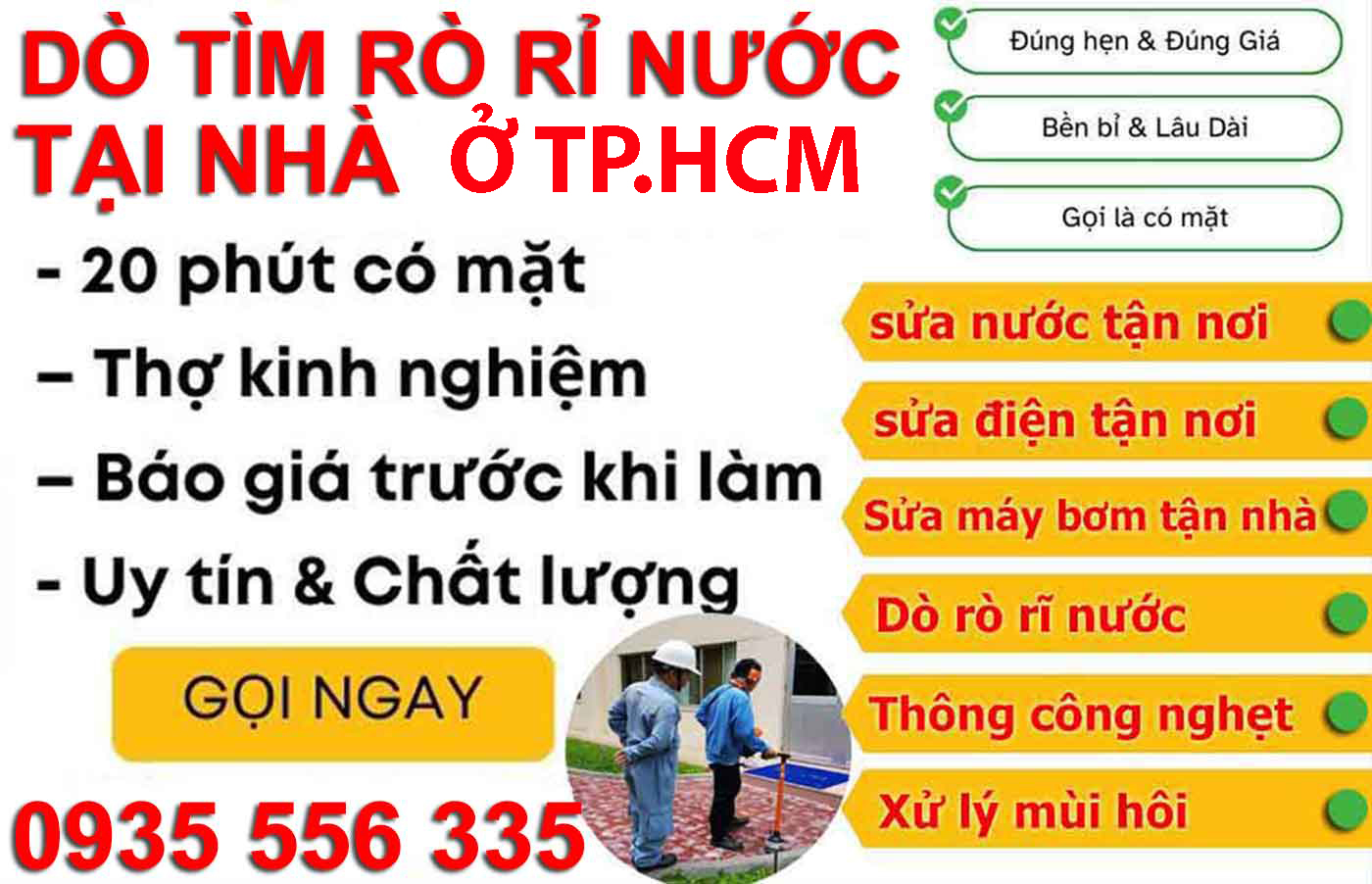Dò tìm rò rỉ nước nhanh chóng – Phát hiện chính xác, sửa chữa triệt để